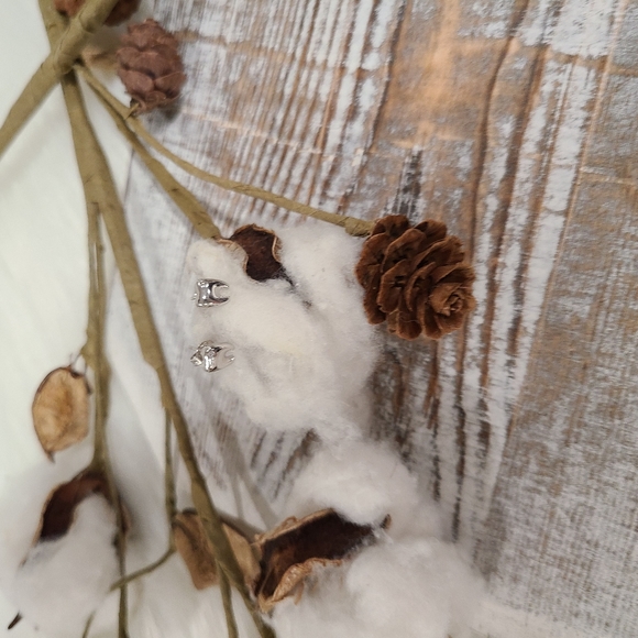 🦷🦷NEW🦷🦷ADORABLE!! 925 Sterling Silver Tooth Earrings with tiny CZ🦷🦷 - Picture 13 of 13